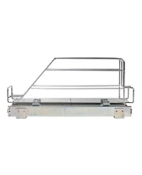 Household Essentials Glidez Plated Steel Pull-Out, Slide-Out Storage Organizer for Cookware and Bakeware