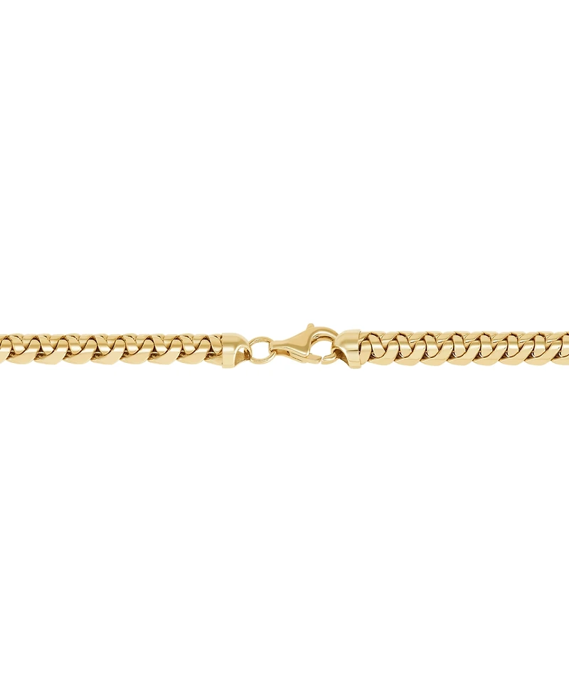 Italian Gold Polished Woven Link 17" Chain Necklace in 14k Gold