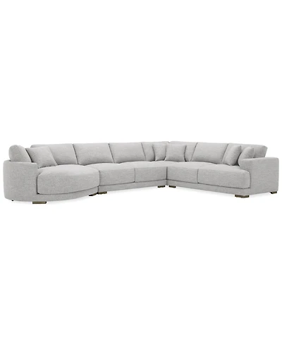Closeout! Vasher 166" 4-Pc. Fabric Sectional Sofa with Cuddler, Created for Macy's