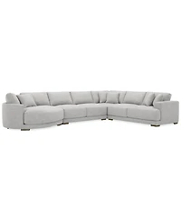 Closeout! Vasher 166" 4-Pc. Fabric Sectional Sofa with Cuddler, Created for Macy's