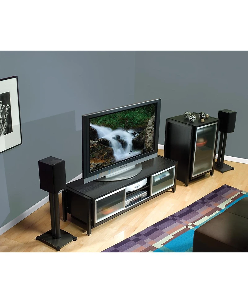 Sanus SB34 Steel Series 34" Bookshelf Speaker Stands - Pair (Black)