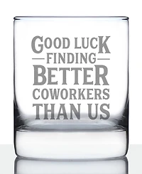 Bevvee Good Luck Finding Better Coworkers than us Coworkers Leaving Gifts Whiskey Rocks Glass, 10 oz