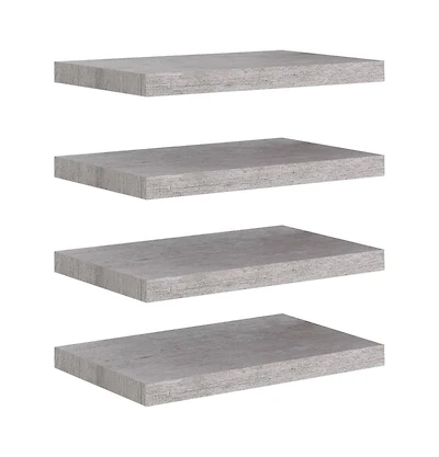 Floating Wall Shelves 4 pcs Concrete Gray 19.7"x9.1"x1.5" Mdf