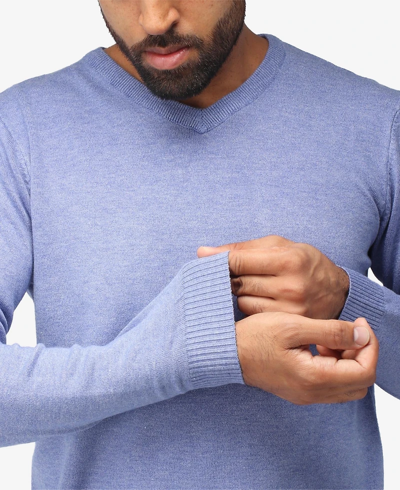 X-Ray Men's Basic V-Neck Pullover Midweight Sweater