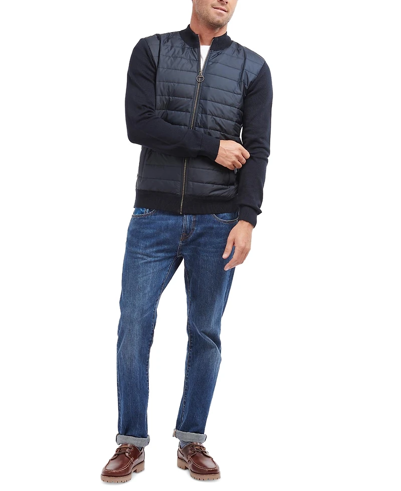 Barbour Men's Carn Baffled Full-Zip Sweater