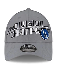 Men's New Era Gray Los Angeles Dodgers 2023 Nl West Division Champions Locker Room 9FORTY Adjustable Hat