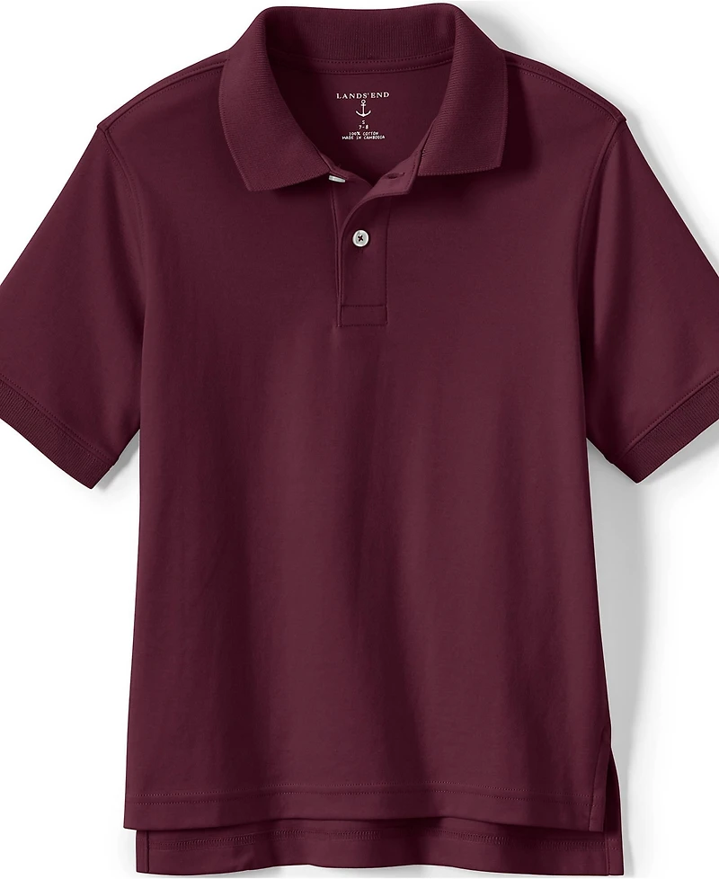 Lands' End Boys Short Sleeve Interlock Polo Shirt