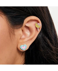 Sanrio Hello Kitty Heart, Lollipop Stud Earrings Set - 3 Pairs, Officially Licensed
