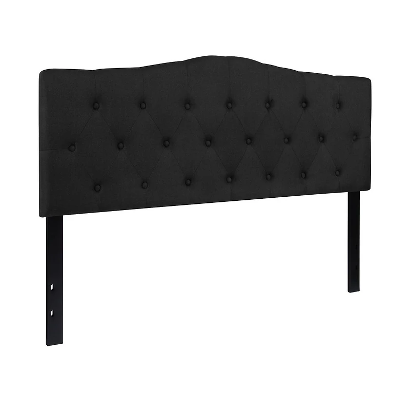 Arched Queen Button Tufted Upholstered Headboard