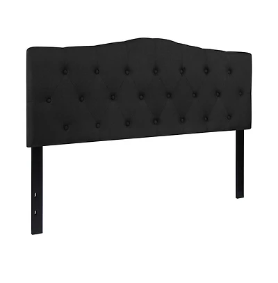 Arched Queen Button Tufted Upholstered Headboard