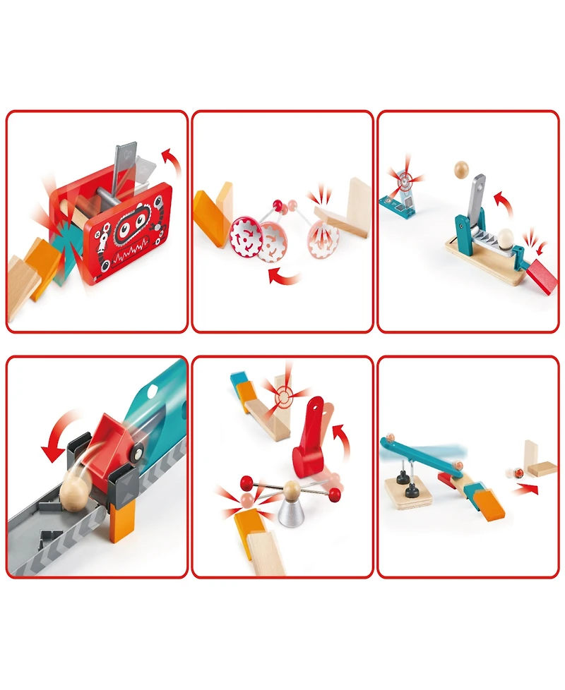 Hape Robot Factory Wooden Domino Ball Set