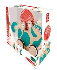 Hape Walk-a-Long- Roll Rattle Kitten Toddler Toy
