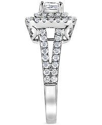 Diamond Princess Double Halo Bridal Set (1-1/2 ct. t.w.) in 14k White Gold