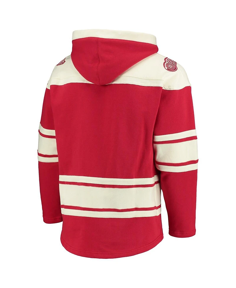 Men's '47 Brand Red Detroit Red Wings Superior Lacer Pullover Hoodie