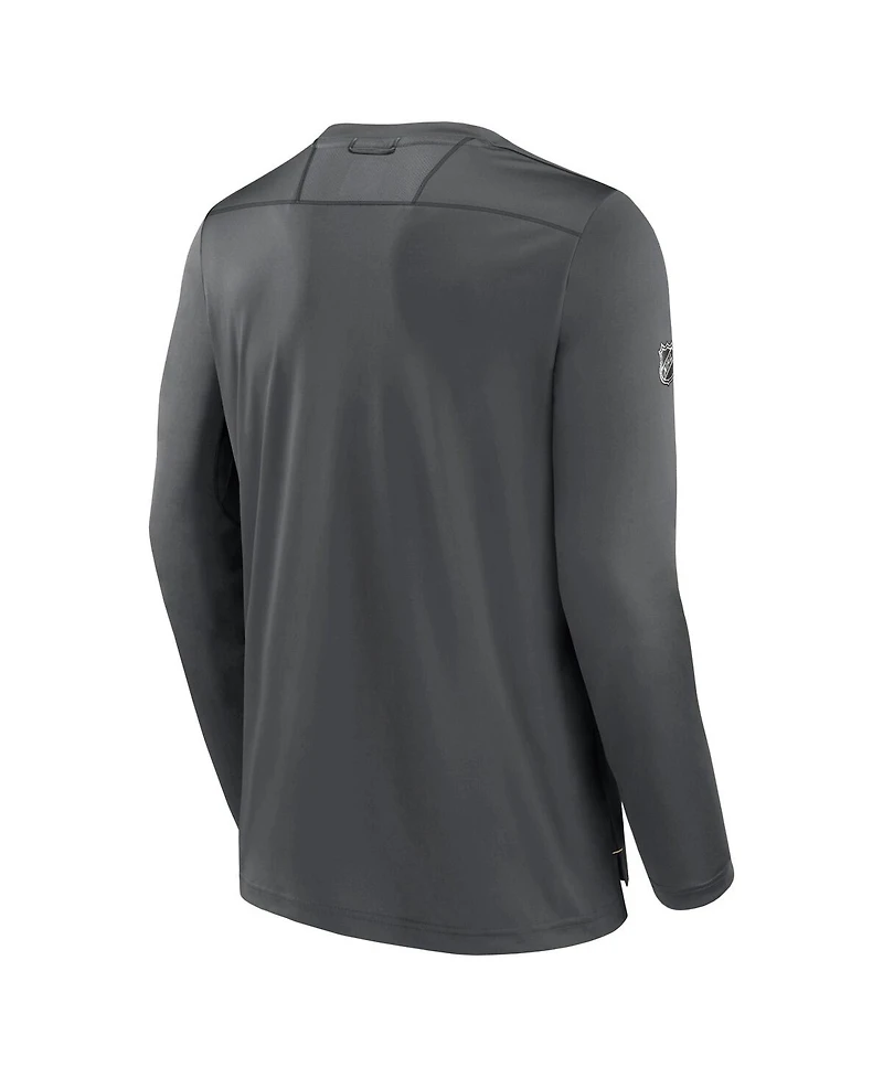 Men's Fanatics Gray Vegas Golden Knights Authentic Pro Long Sleeve T-shirt