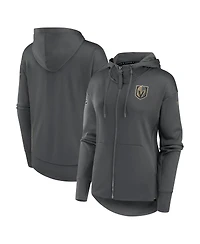 Women's Fanatics Gray Vegas Golden Knights Scuba Full-Zip Hoodie