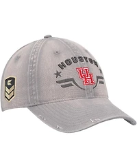 Men's Colosseum Gray Distressed Houston Cougars Operation Hat Trick Tailgate Adjustable Hat