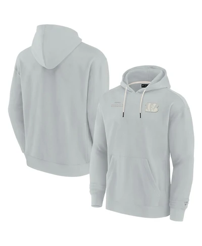 Men's and Women's Fanatics Signature Gray Cincinnati Bengals Super Soft Fleece Pullover Hoodie