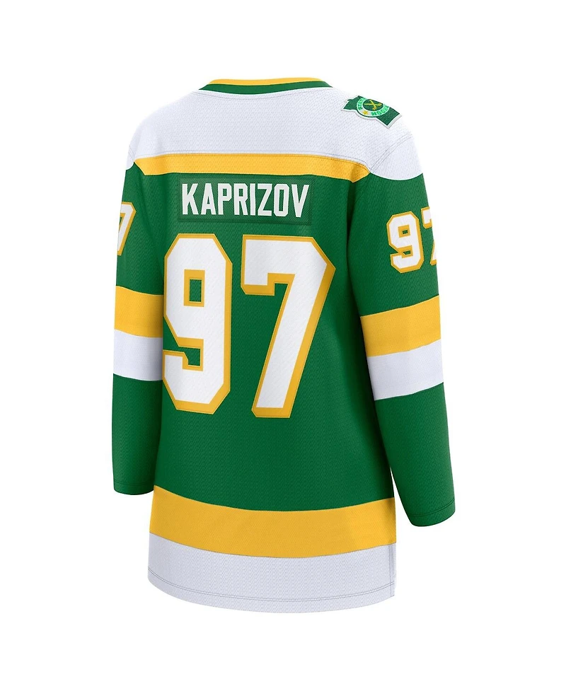Women's Fanatics Kirill Kaprizov Green Minnesota Wild 2023/24 Alternate Premier Breakaway Player Jersey