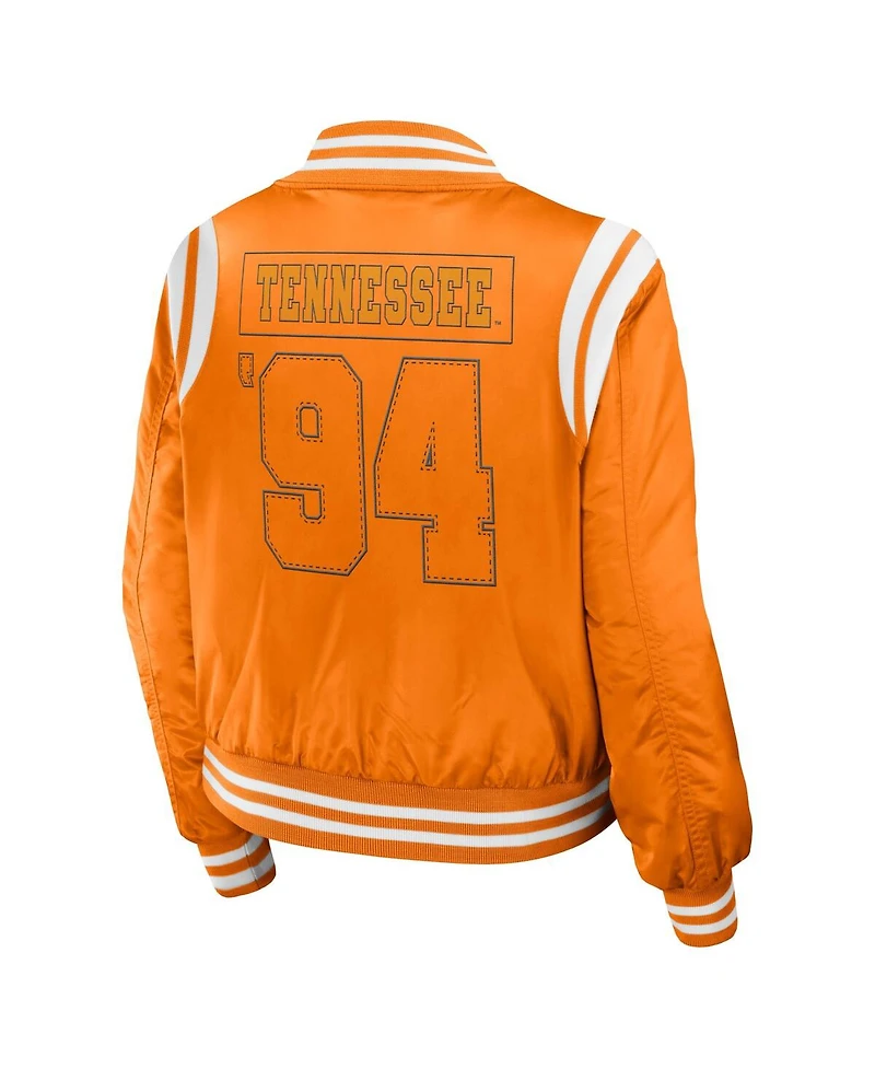 Women's Wear by Erin Andrews Tennessee Orange Tennessee Volunteers Football Bomber Full-Zip Jacket