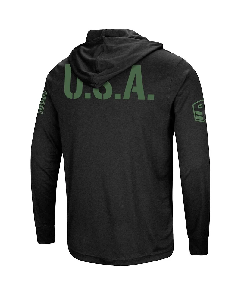 Men's Colosseum Black Oklahoma Sooners Big and Tall Oht Military-Inspired Appreciation Tango Long Sleeve Hoodie T-shirt