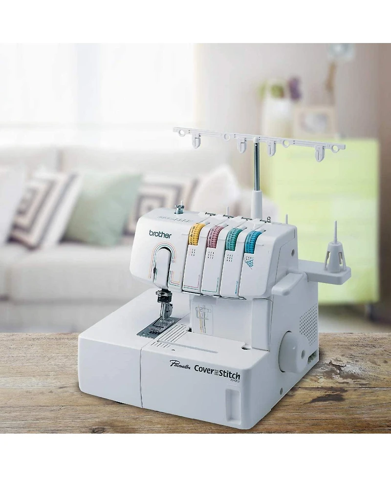 2340CV Cover Stitch Machine with Color-Coded Threading Guide