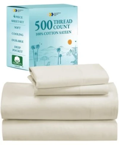 100 Extra Long Staple 500 Thread Count Sateen Weave Sheet Set