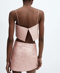 Mango Women's Metallic Skirt