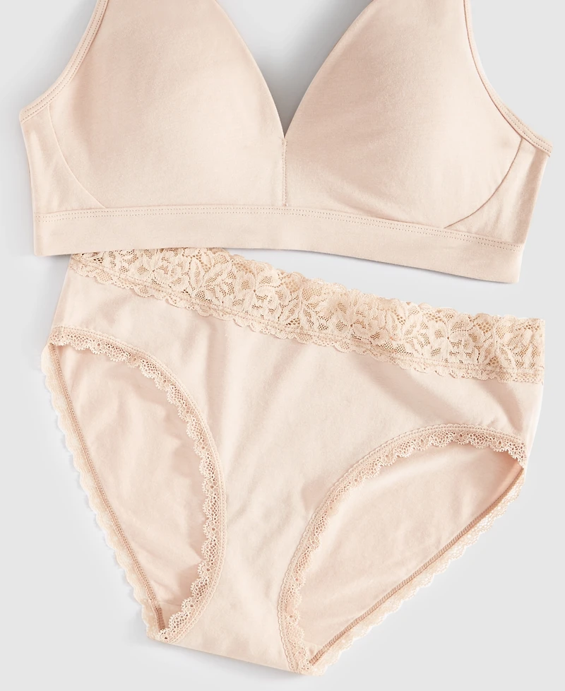 State of Day Women's Cotton Blend Lace-Trim Hipster Underwear, Created for Macy's