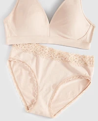 State of Day Women's Cotton Blend Lace-Trim Hipster Underwear, Created for Macy's