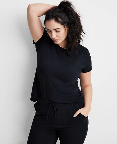 State of Day Women's Cotton Blend Short-Sleeve Sleep Tee Xs-3X, Created for Macy's