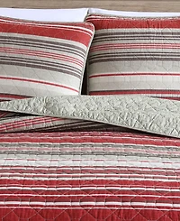 Closeout! Eddie Bauer Yakima Valley Stripe Reversible 3-Pc. Quilt Set, King