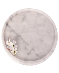Artifacts Trading Company Marble Round Tray, 14" x 0.3"