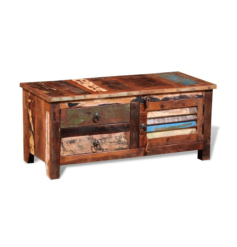 Reclaimed Tv Hi-Fi Cabinet Side Cabinet Solid Wood