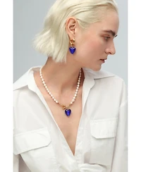 Esmee Glaze Heart Dangle Earrings