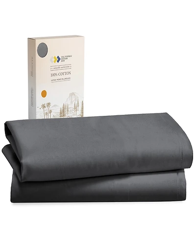 Queen Pillowcases - 100% Cotton, Set of 2 Soft & Cooling Sateen Weave Cases, Perfect Fit for Pillows by California Design Den
