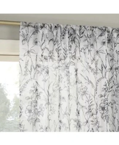 Ambree Vintage Floral Sheer Rod Pocket Curtains