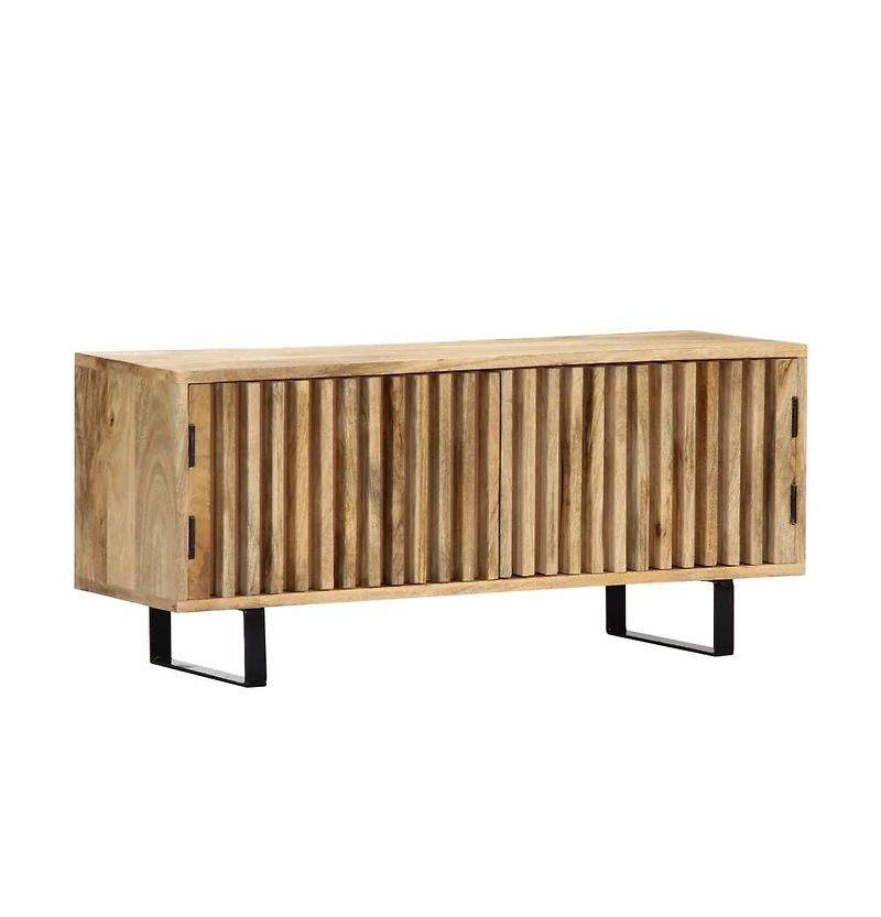 vidaXL Tv Stand 35.4"x11.8"x15.7" Solid Wood Mango