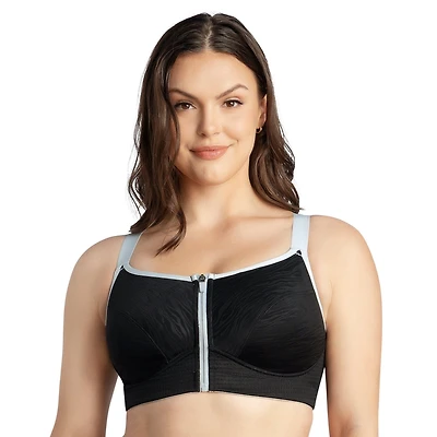 Parfait Plus Wave Wire-free Zip Front Sports Bra