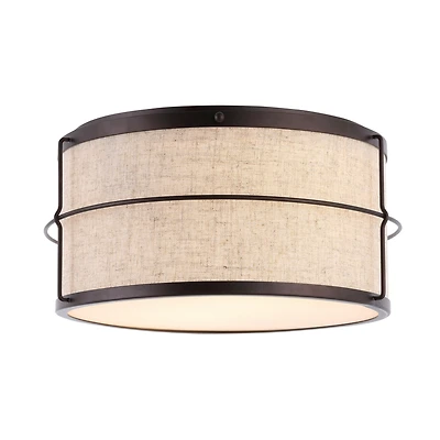 Evan Rustic Farmhouse Iron Led Flush Mount
