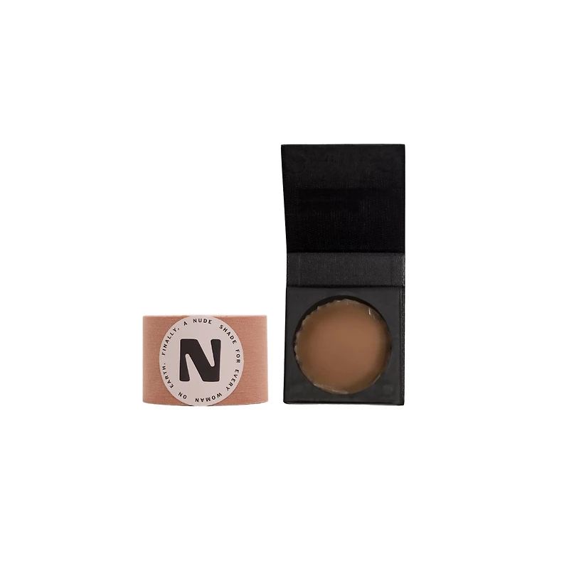 Naked Rebellion Women's Nude Shade Set: Sweat-Proof Boob Tape & Reusable Nipple Stickies