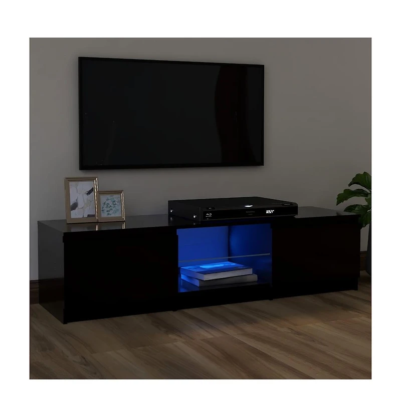 Tv Stand with Led Lights Black 47.2"x11.8"x14"