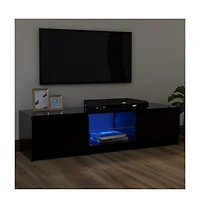 Tv Stand with Led Lights Black 47.2"x11.8"x14"