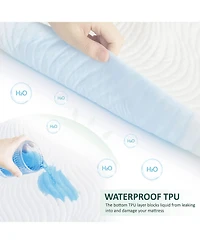 MarCielo 100% Waterproof Knit Mattress Protector Queen Size