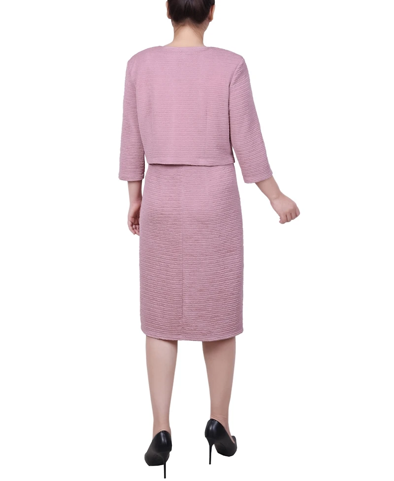 Ny Collection Petite Two Piece Jacket and Dress Set
