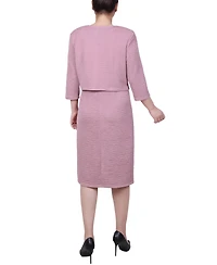 Ny Collection Petite Two Piece Jacket and Dress Set