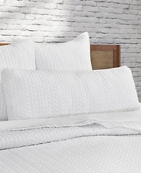 J by J Queen Cayman Quilted Decorative Pillow, 14" x 40"