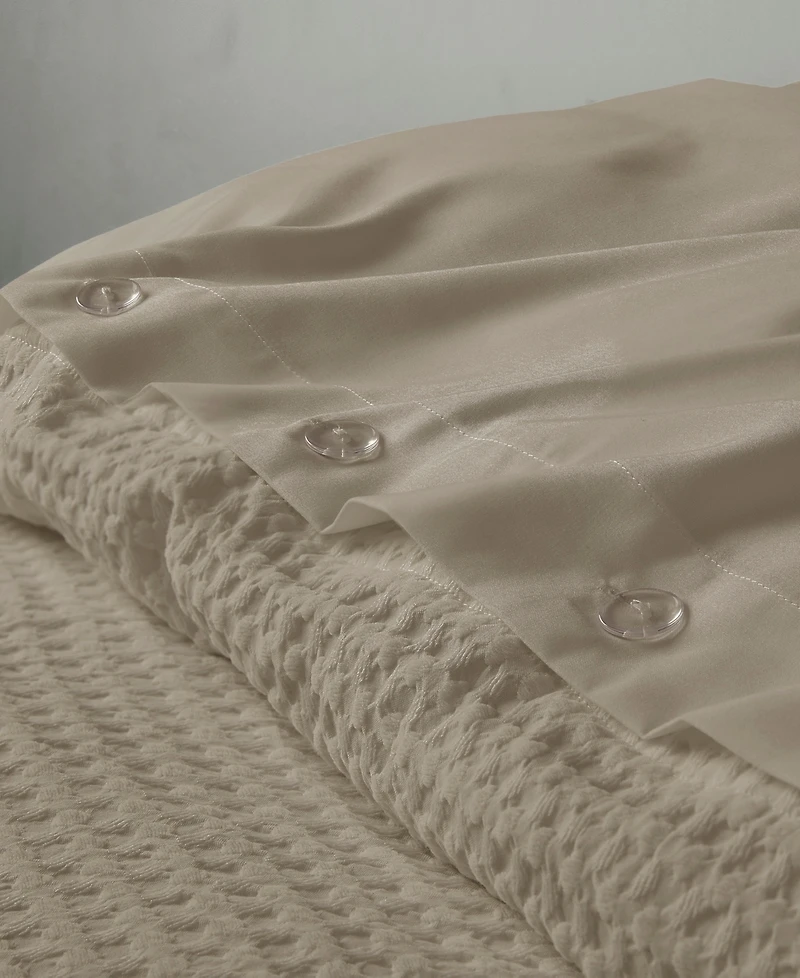 510 Design Mina Waffle Textured 3-Pc. Duvet Cover Set, King/California King