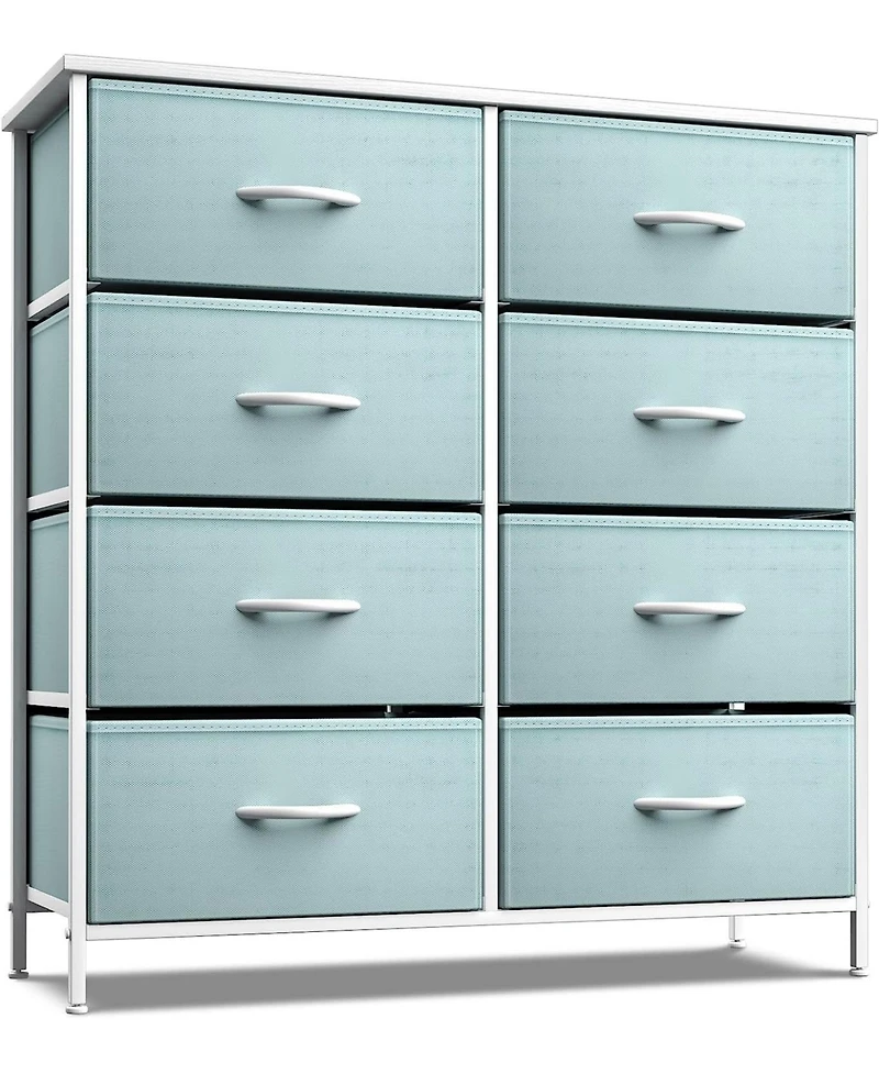 Sorbus 8 Drawers Dresser- Storage Unit with Steel Frame, Wood Top, Fabric Bins - for Bedroom, Closet, Office, and more
