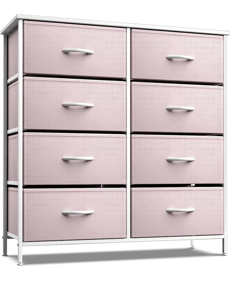 Sorbus 8 Drawers Dresser- Storage Unit with Steel Frame, Wood Top, Fabric Bins - for Bedroom, Closet, Office, and more